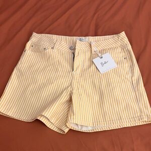 Yellow Stripe Women's Shorts